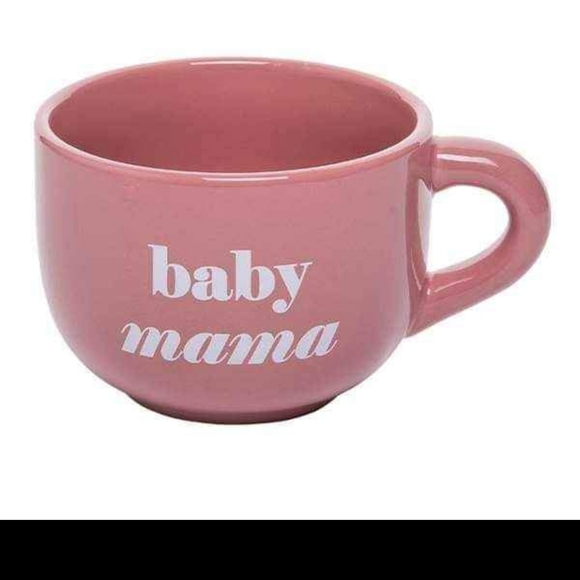 NWT - Tate And Zoey Over-Sized Ceramic Coffee + Cappuccino Mug - Pink/White - Picture 5 of 5